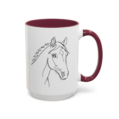 Horse Portrait Sketch - Colorful Mug