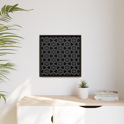 Geometric Sacred Flower - Framed Canvas