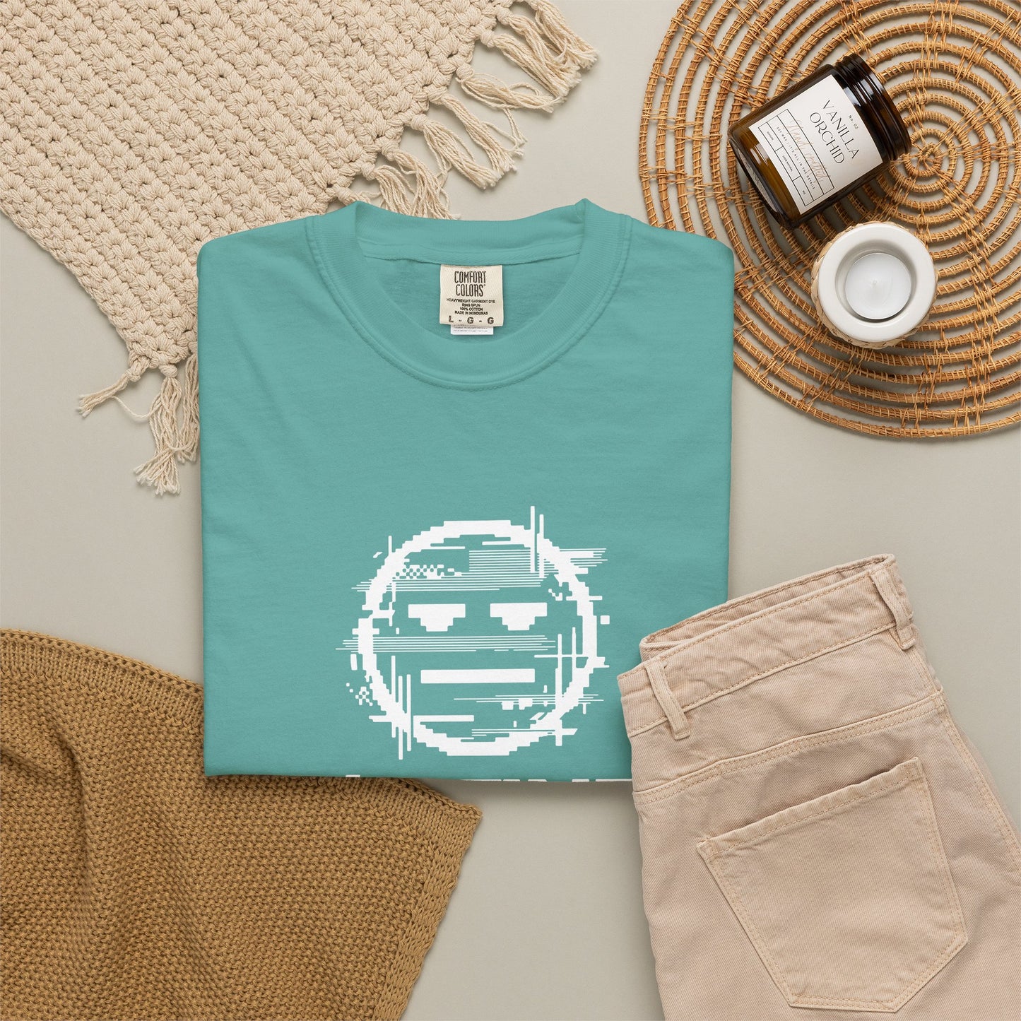 I’m Fine Glitched Smiley - T-Shirt
