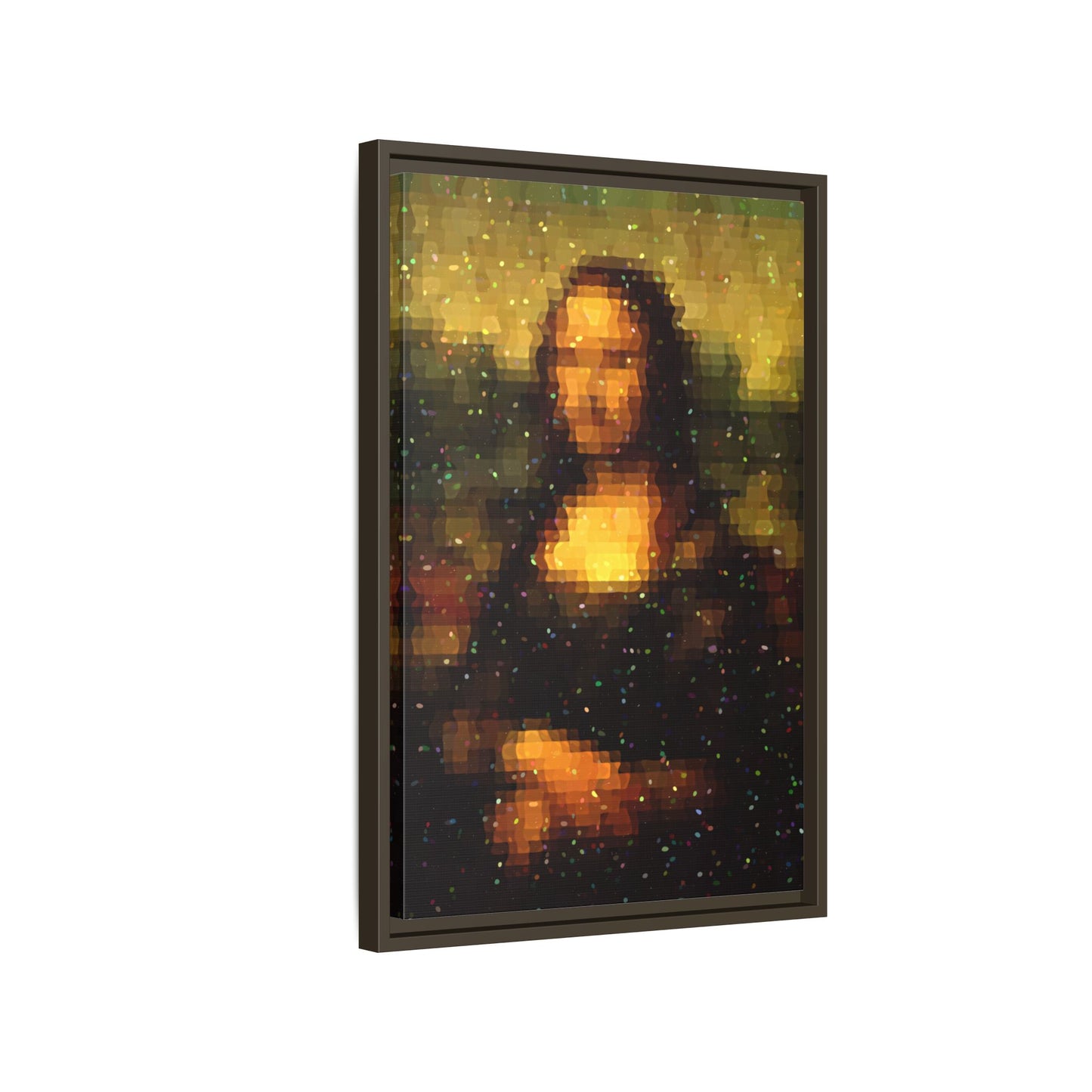 Pixel Muse — Silent Smile - Framed Canvas