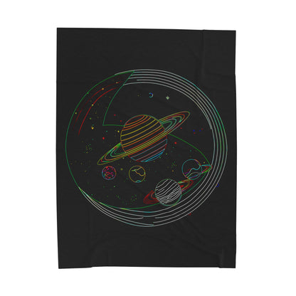 Cosmic Velveteen Plush Blanket - Space-Themed Throw, Cozy Gift for Stargazers, Home Decor, Astronomy Lovers, Birthday Present