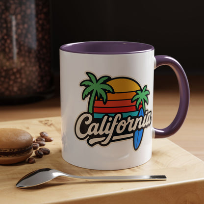 California Surf Vibes - Color Accent Mug