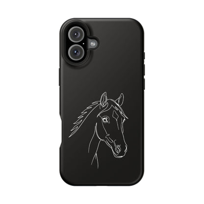 Horse Portrait Sketch - Magnetic Phone Case