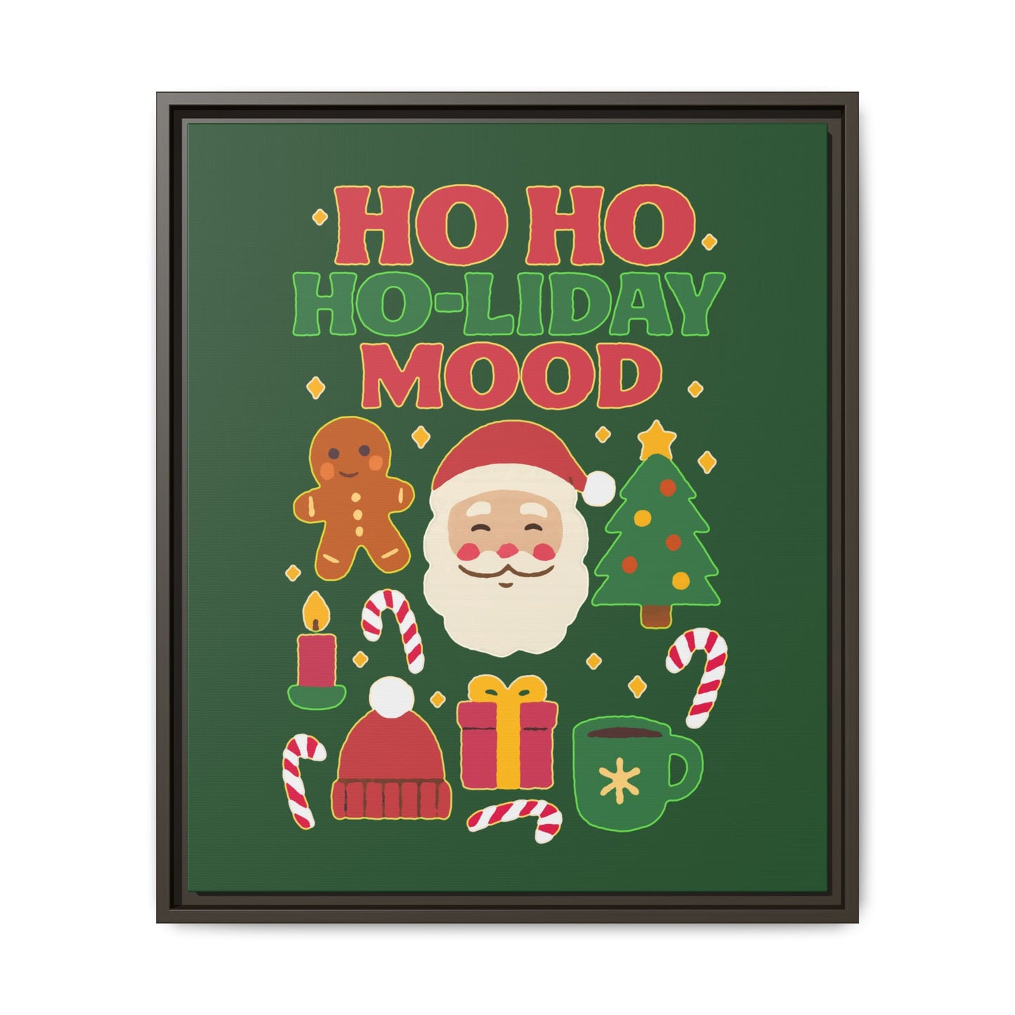 Ho Ho Ho-liday Mood - Framed Canvas