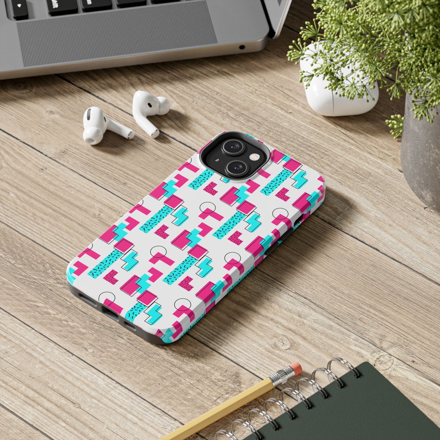 Retro Geometric Vibes - Phone Case