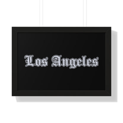 Los Angeles Framed Horizontal Poster, Wall Art, Home Decor, Gift for LA Lovers, Modern Wall Art, Interior Decoration - Silver Edition
