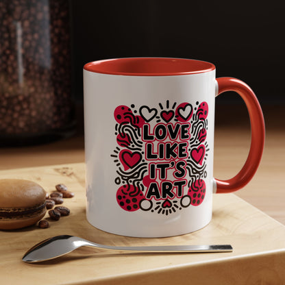 Love Like It's Art - Color Accent Mug