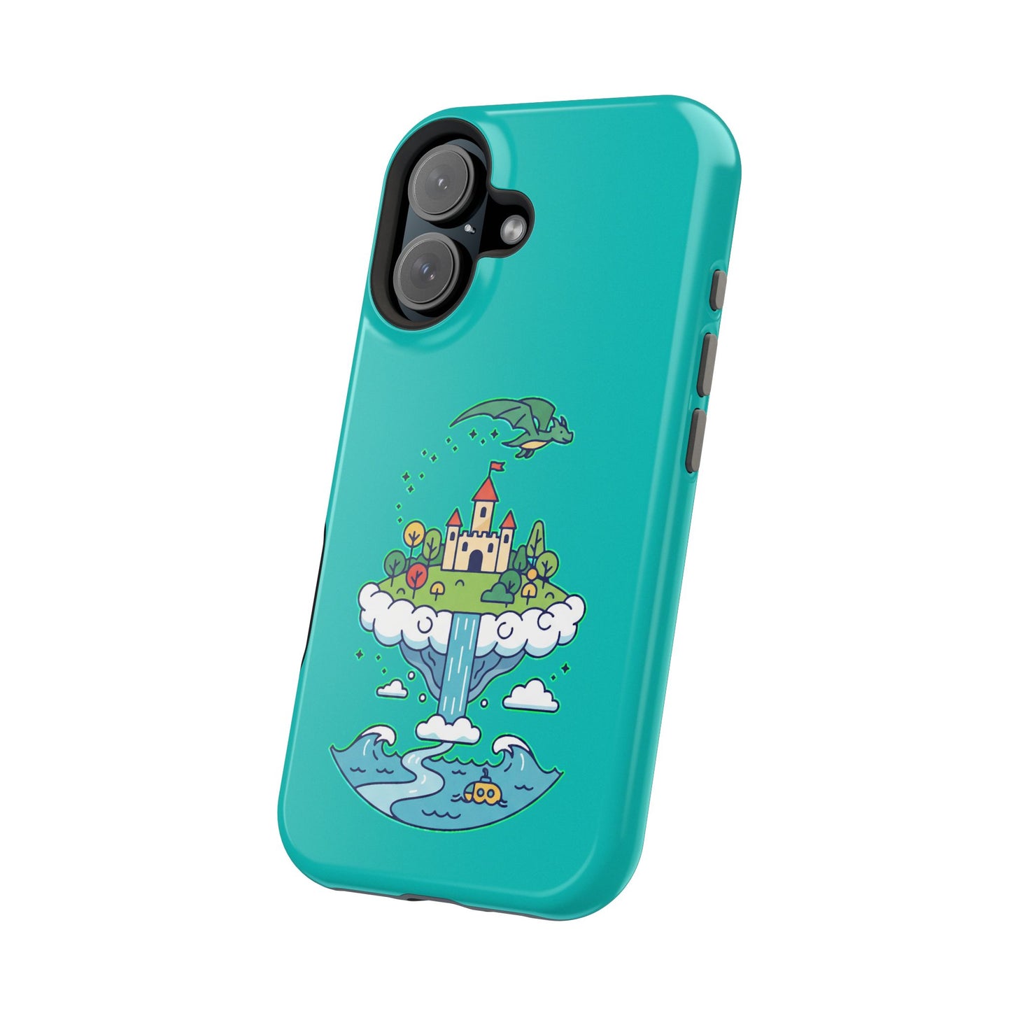 Floating Castle Dragon - Magical Fantasy Island - Magnetic Phone Case