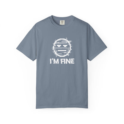 I’m Fine Glitched Smiley - T-Shirt