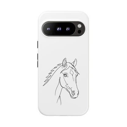 Horse Portrait Sketch - Tough Phone Case