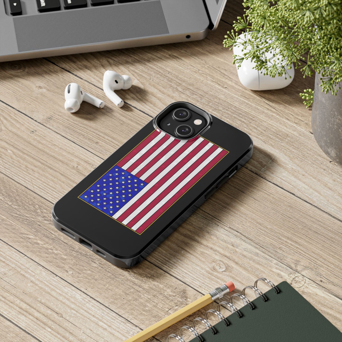 New Glory American Flag (Gold Edge Edition) - Phone Case