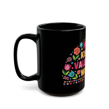 Hugs, Kisses & Valentine’s Wishes - Black Mug