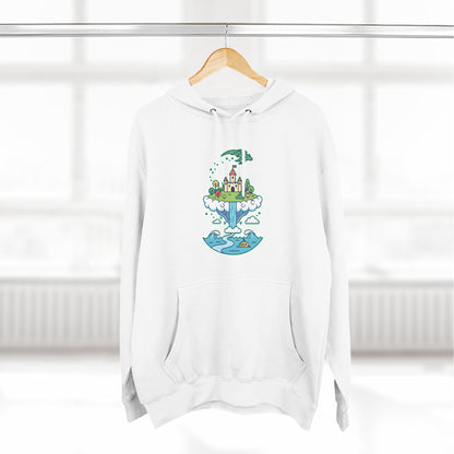 Floating Castle Dragon - Magical Fantasy Island - Hoodie