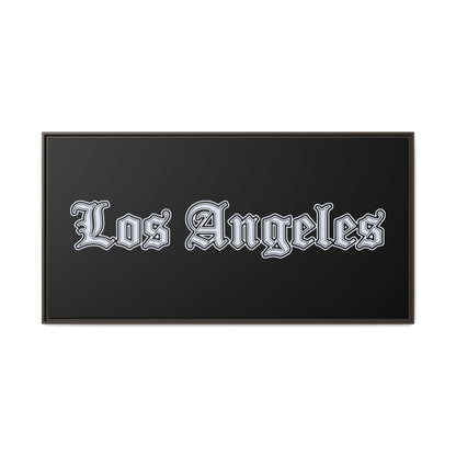 Los Angeles Matte Canvas Art, Framed Wall Decor, Urban Home Art, City Poster, Gift for Angelenos, Modern Art Piece - Silver Edition
