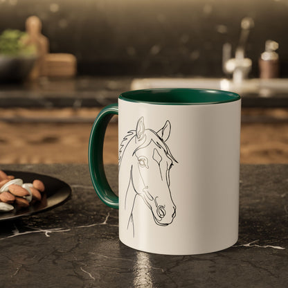 Horse Portrait Sketch - Colorful Mug
