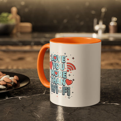 Love You More Than Wi‑Fi - Colorful Mug