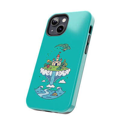 Floating Castle Dragon - Magical Fantasy Island - Phone Case