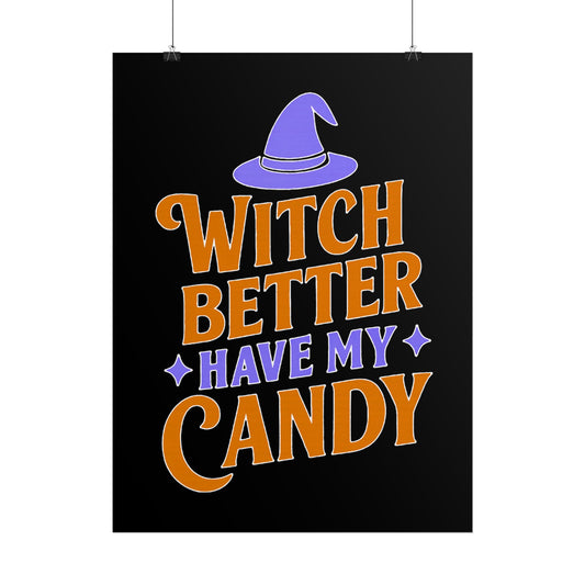 Halloween Rolled Posters, Witch Decor, Spooky Season Art, Trick or Treat, Fall Decorations, Halloween Party Decor