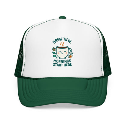 Brew-tiful Mornings Start Here - Cap