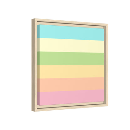 Pastel Stripes - Framed Canvas