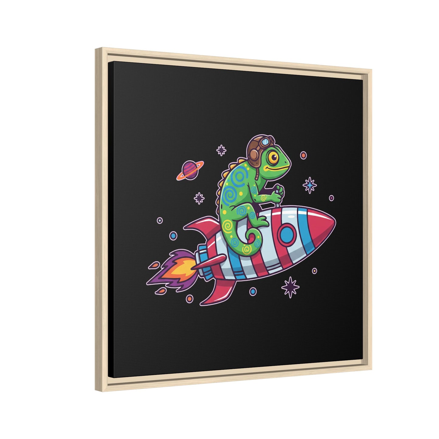 Cosmic Rider - Framed Canvas