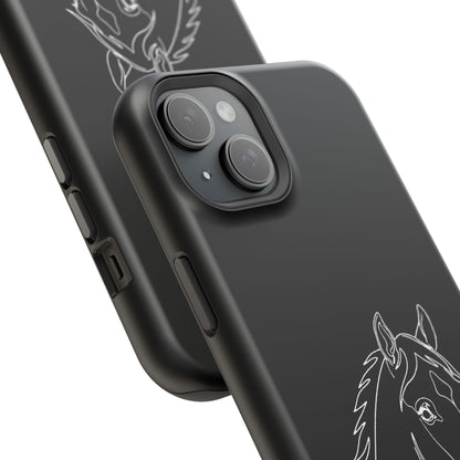 Horse Portrait Sketch - Magnetic Phone Case