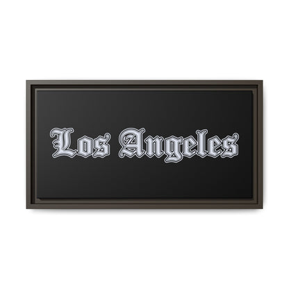 Los Angeles Matte Canvas Art, Framed Wall Decor, Urban Home Art, City Poster, Gift for Angelenos, Modern Art Piece - Silver Edition