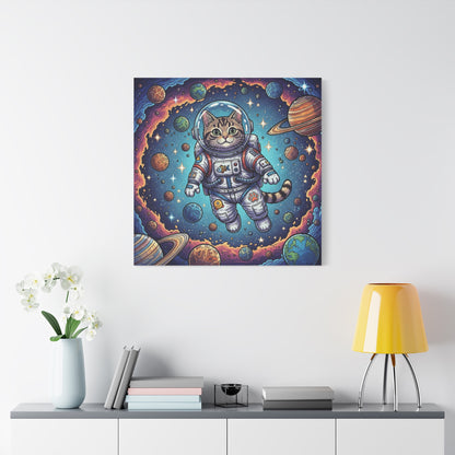 Astronaut Cat - Stretched Canvas