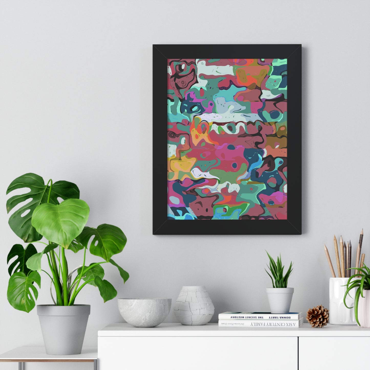 Colorful Abstract Marble - Framed Poster