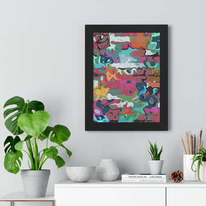 Colorful Abstract Marble - Framed Poster