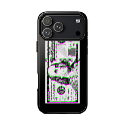 100 Dollars Bill - Green/Magenta Glitch - Phone Case