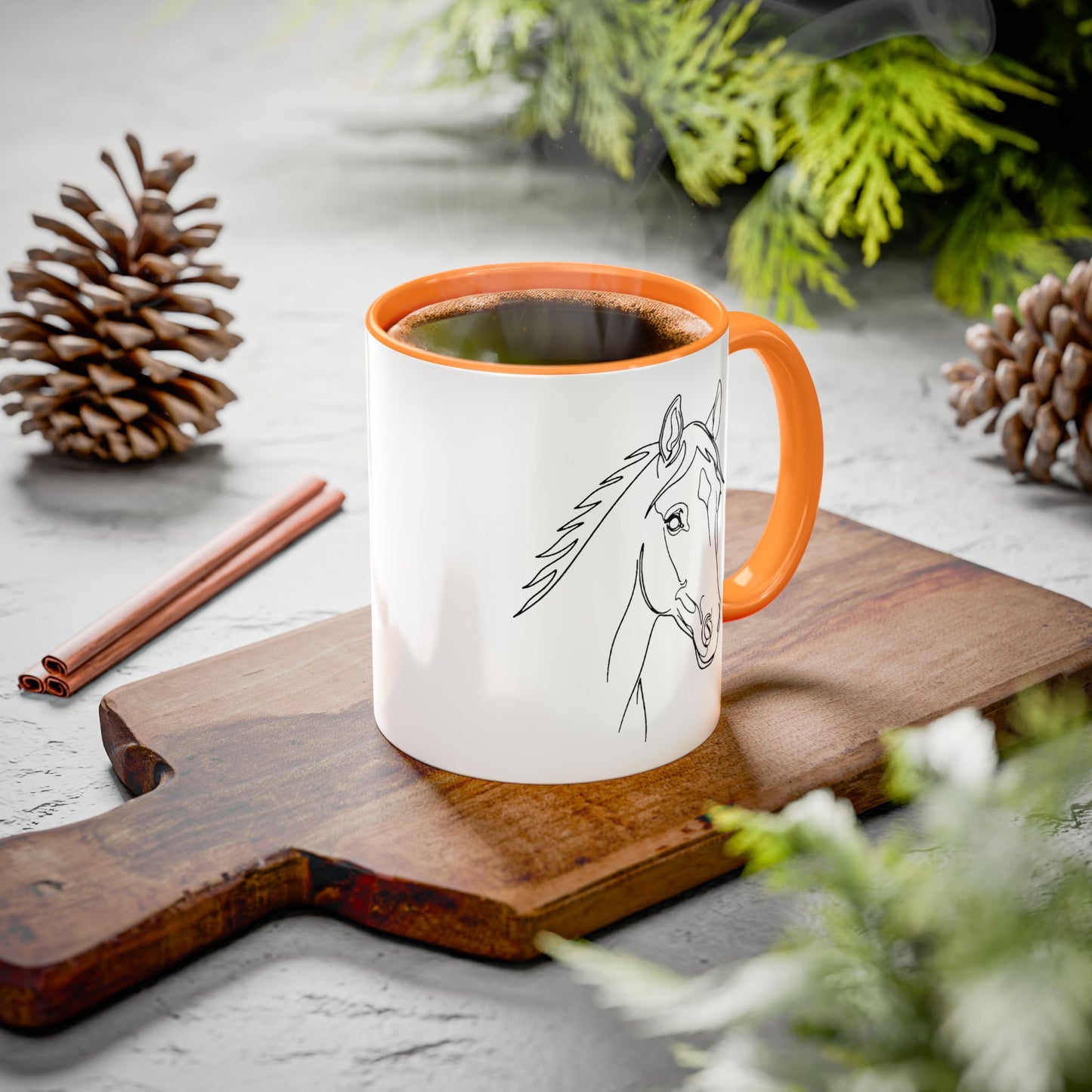 Horse Portrait Sketch - Colorful Mug