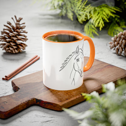 Horse Portrait Sketch - Colorful Mug