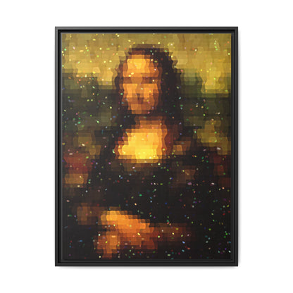 Pixel Muse — Silent Smile - Framed Canvas