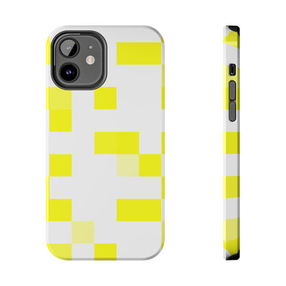 Yellow Pixel Grid -  Phone Case