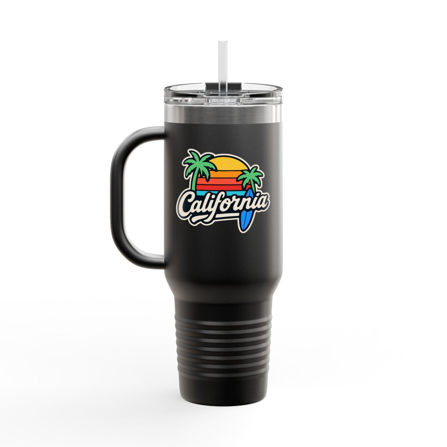 California Insulated Travel Mug - 40oz, Perfect for Road Trips, Outdoor Adventures, Gift for Travelers, Beach Lovers, Summer Vibes