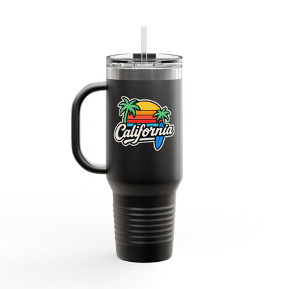 California Insulated Travel Mug - 40oz, Perfect for Road Trips, Outdoor Adventures, Gift for Travelers, Beach Lovers, Summer Vibes