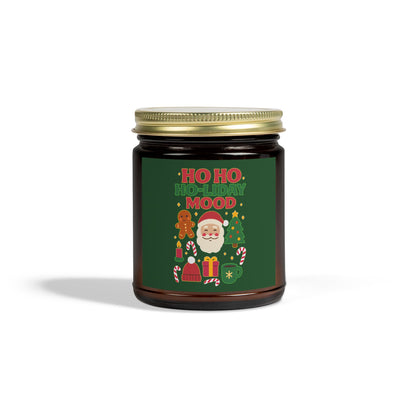 Ho Ho Ho-liday Mood Scented Candle, Coconut Apricot Wax, Relaxing Home Decor, Gift for Xmas Lovers, Cozy Atmosphere, Aromatherapy