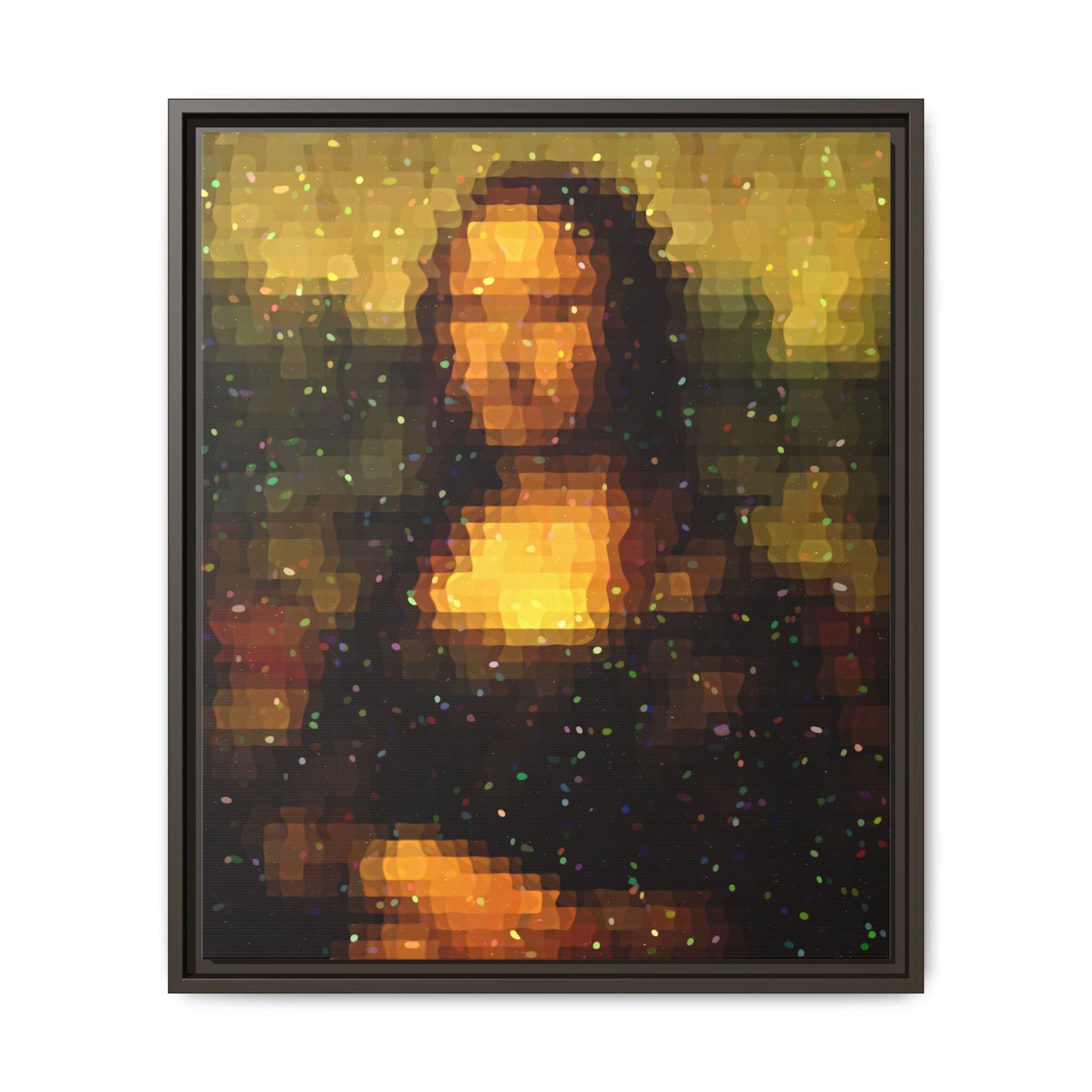 Pixel Muse — Silent Smile - Framed Canvas