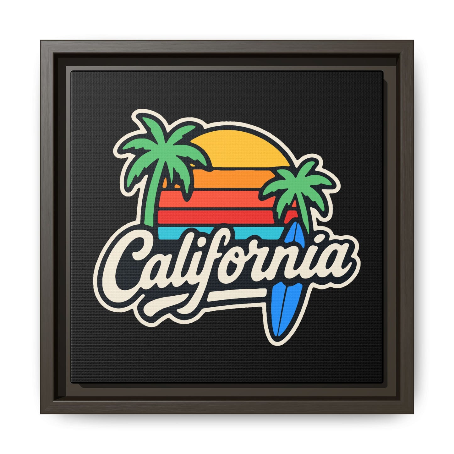 California Surf Vibes - Framed Canvas