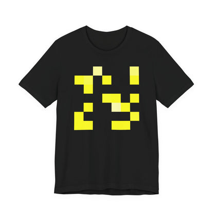 Yellow Pixel Grid - T‑Shirt