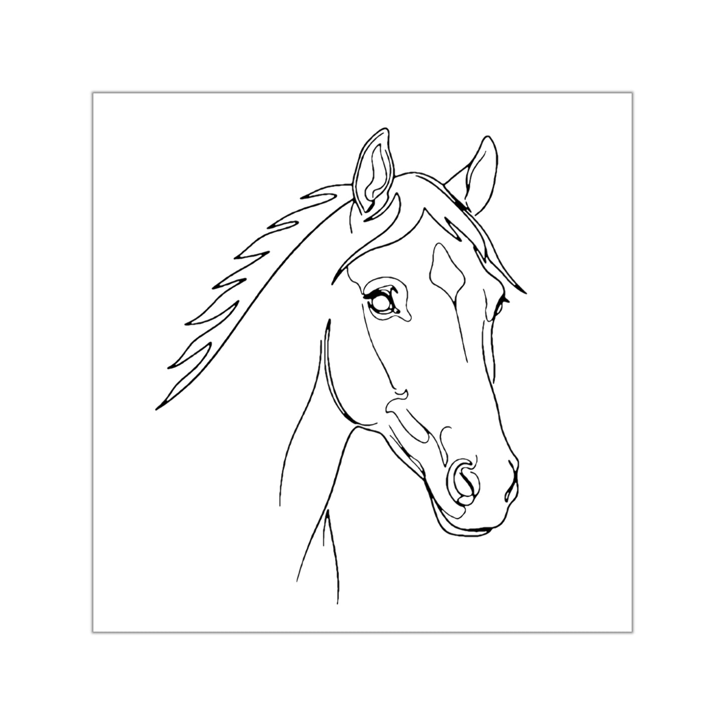 Horse Portrait Sketch - Sticker