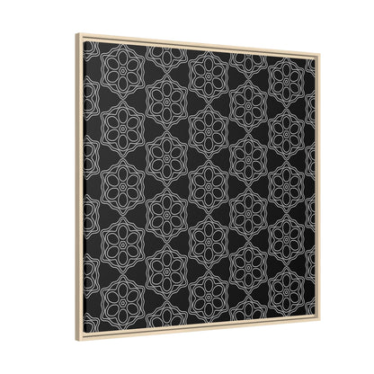 Geometric Sacred Flower - Framed Canvas