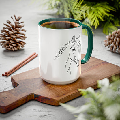 Horse Portrait Sketch - Colorful Mug