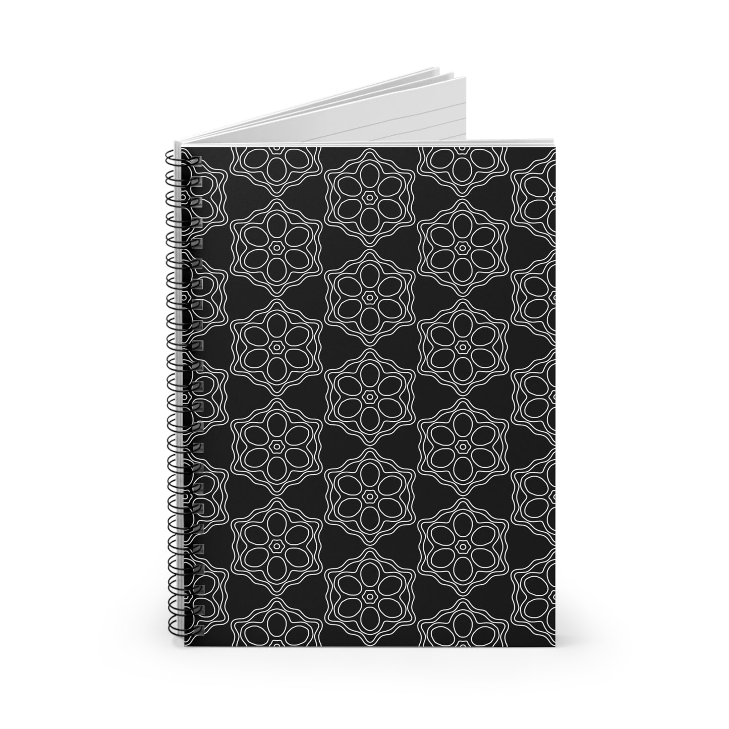 Geometric Sacred Flower - Spiral Notebook