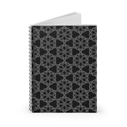 Geometric Sacred Flower - Spiral Notebook