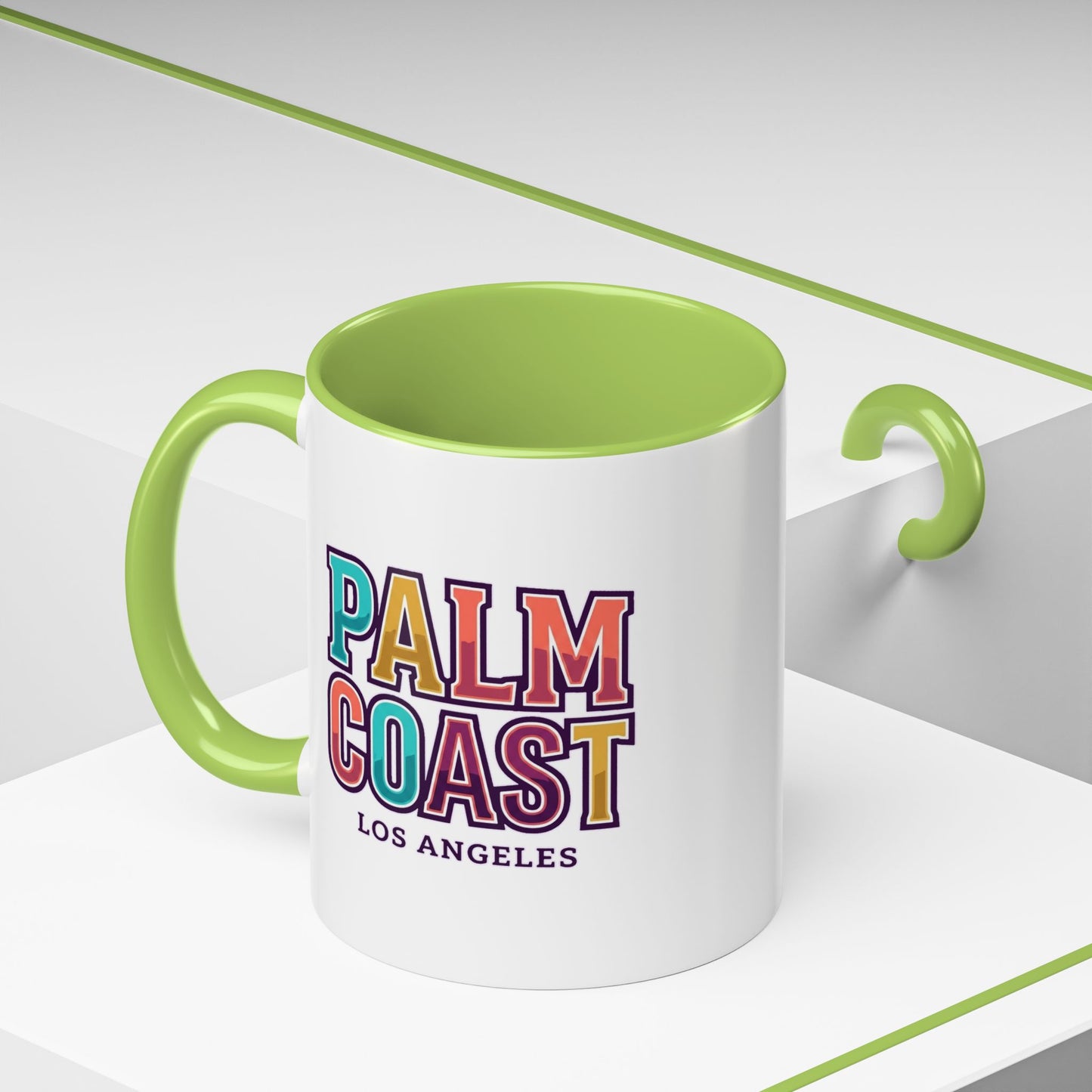 Palm Coast - Los Angeles - Color Accent Mug