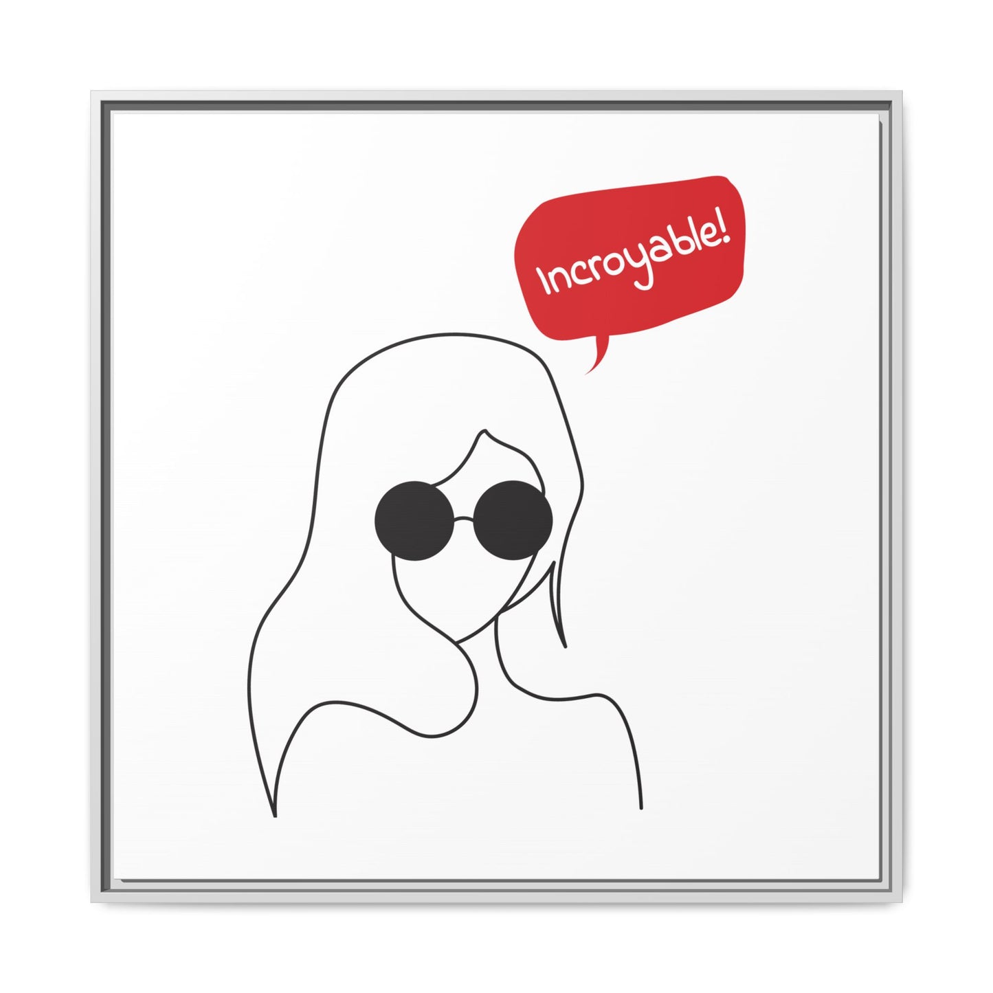 Incroyable Chic Girl - Framed Canvas