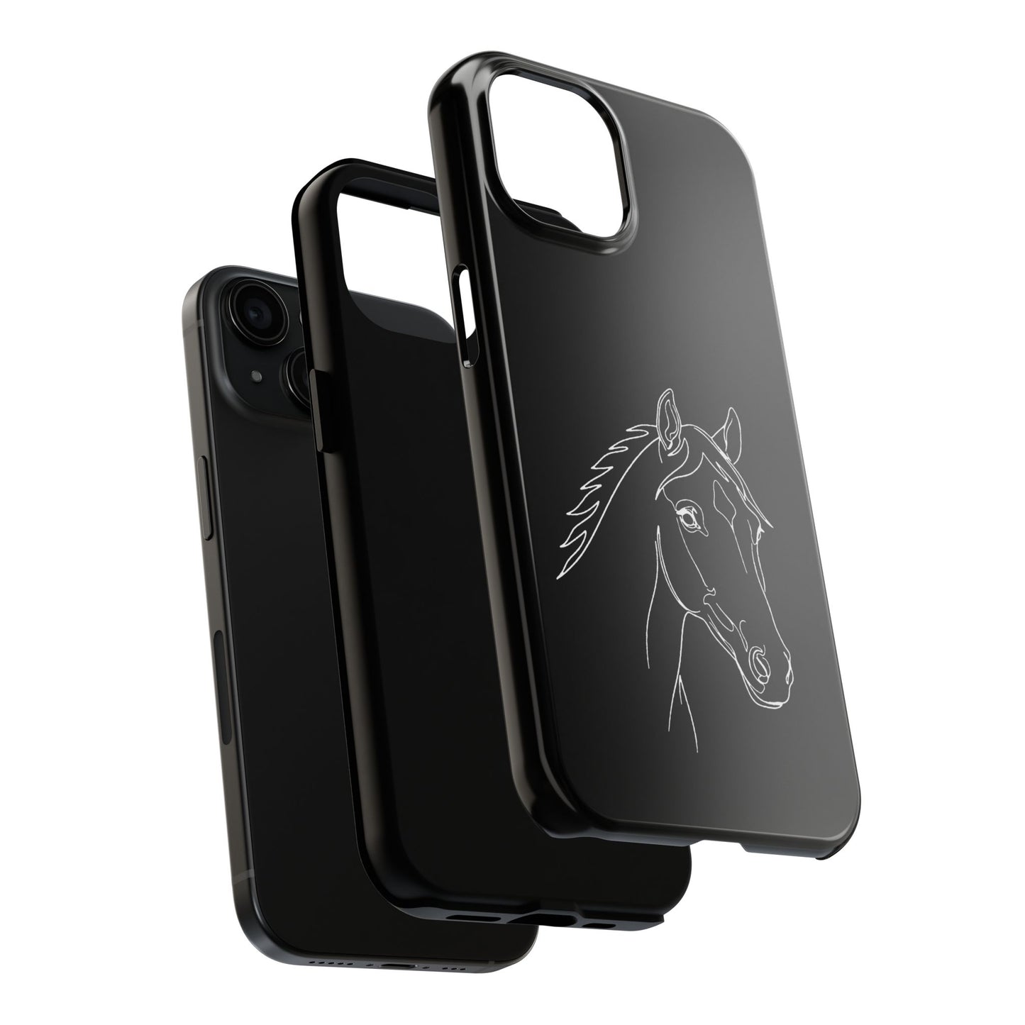 Horse Portrait Sketch - Phone Case