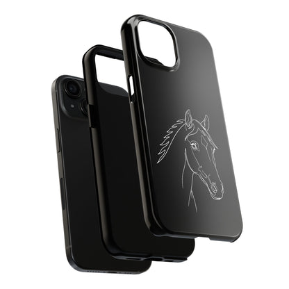 Horse Portrait Sketch - Phone Case
